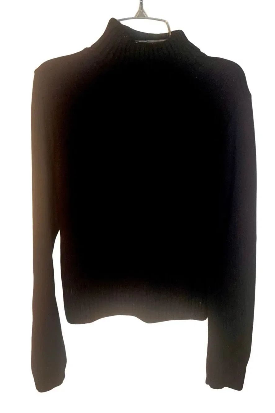 Boohoo Tall Black Turtleneck Sweater Size Medium